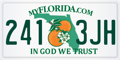 FL license plate 2413JH