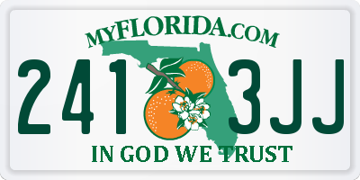FL license plate 2413JJ
