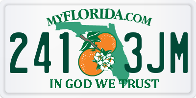 FL license plate 2413JM