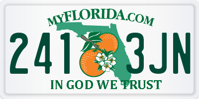 FL license plate 2413JN