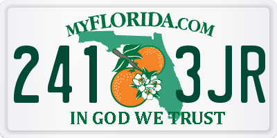 FL license plate 2413JR