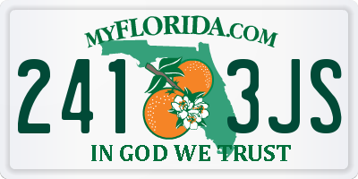 FL license plate 2413JS