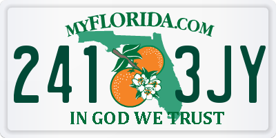 FL license plate 2413JY
