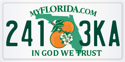 FL license plate 2413KA