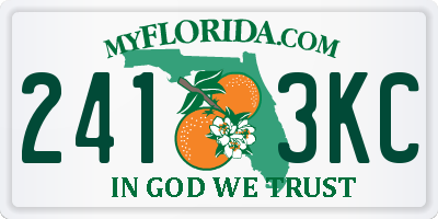 FL license plate 2413KC