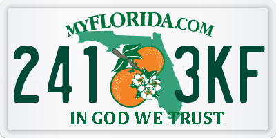 FL license plate 2413KF