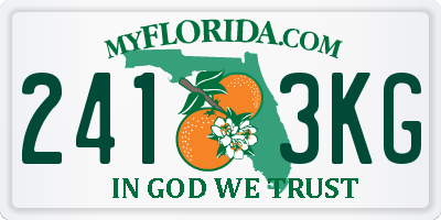 FL license plate 2413KG