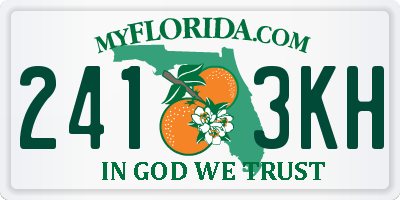 FL license plate 2413KH