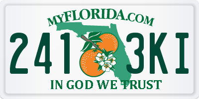 FL license plate 2413KI
