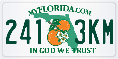 FL license plate 2413KM