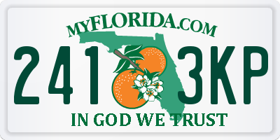 FL license plate 2413KP