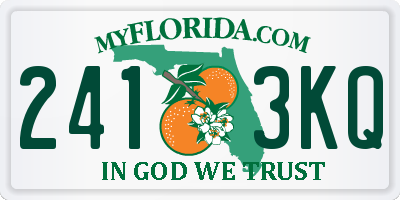 FL license plate 2413KQ