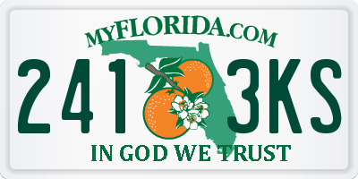 FL license plate 2413KS