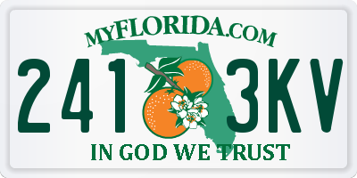 FL license plate 2413KV
