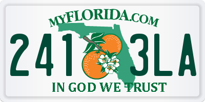 FL license plate 2413LA