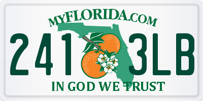 FL license plate 2413LB