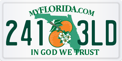 FL license plate 2413LD
