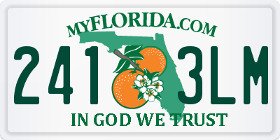 FL license plate 2413LM