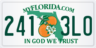 FL license plate 2413LO