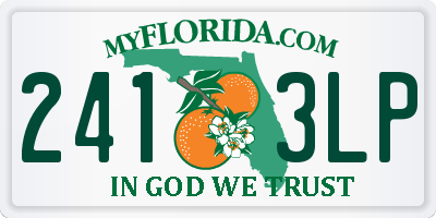 FL license plate 2413LP