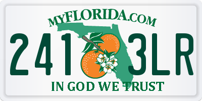 FL license plate 2413LR