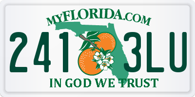 FL license plate 2413LU