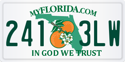 FL license plate 2413LW