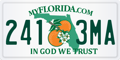 FL license plate 2413MA