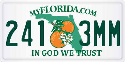 FL license plate 2413MM