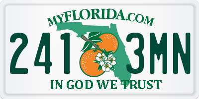FL license plate 2413MN