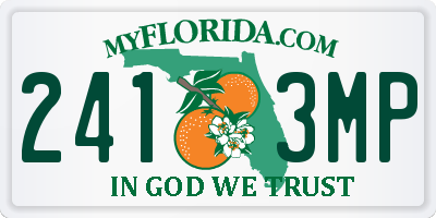 FL license plate 2413MP