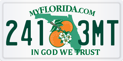 FL license plate 2413MT