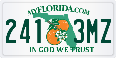 FL license plate 2413MZ