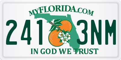 FL license plate 2413NM