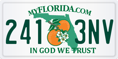 FL license plate 2413NV