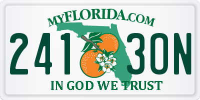 FL license plate 2413ON