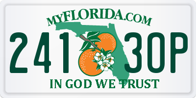 FL license plate 2413OP
