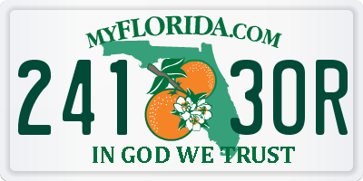 FL license plate 2413OR
