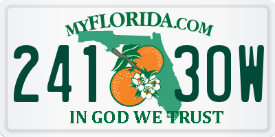 FL license plate 2413OW