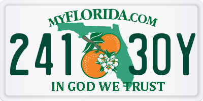 FL license plate 2413OY