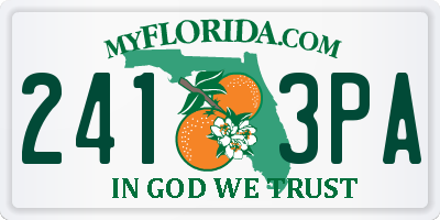FL license plate 2413PA