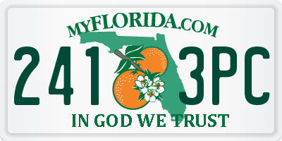 FL license plate 2413PC