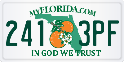 FL license plate 2413PF