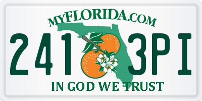 FL license plate 2413PI