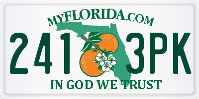FL license plate 2413PK