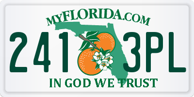 FL license plate 2413PL