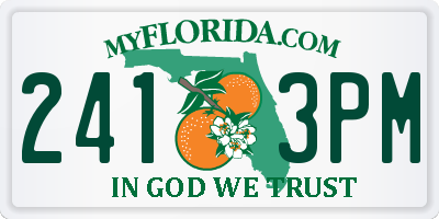 FL license plate 2413PM