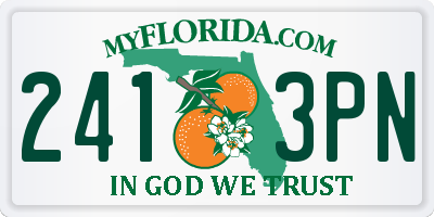 FL license plate 2413PN