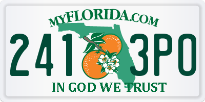 FL license plate 2413PO
