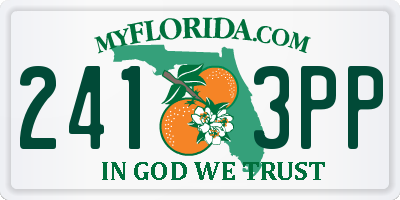 FL license plate 2413PP
